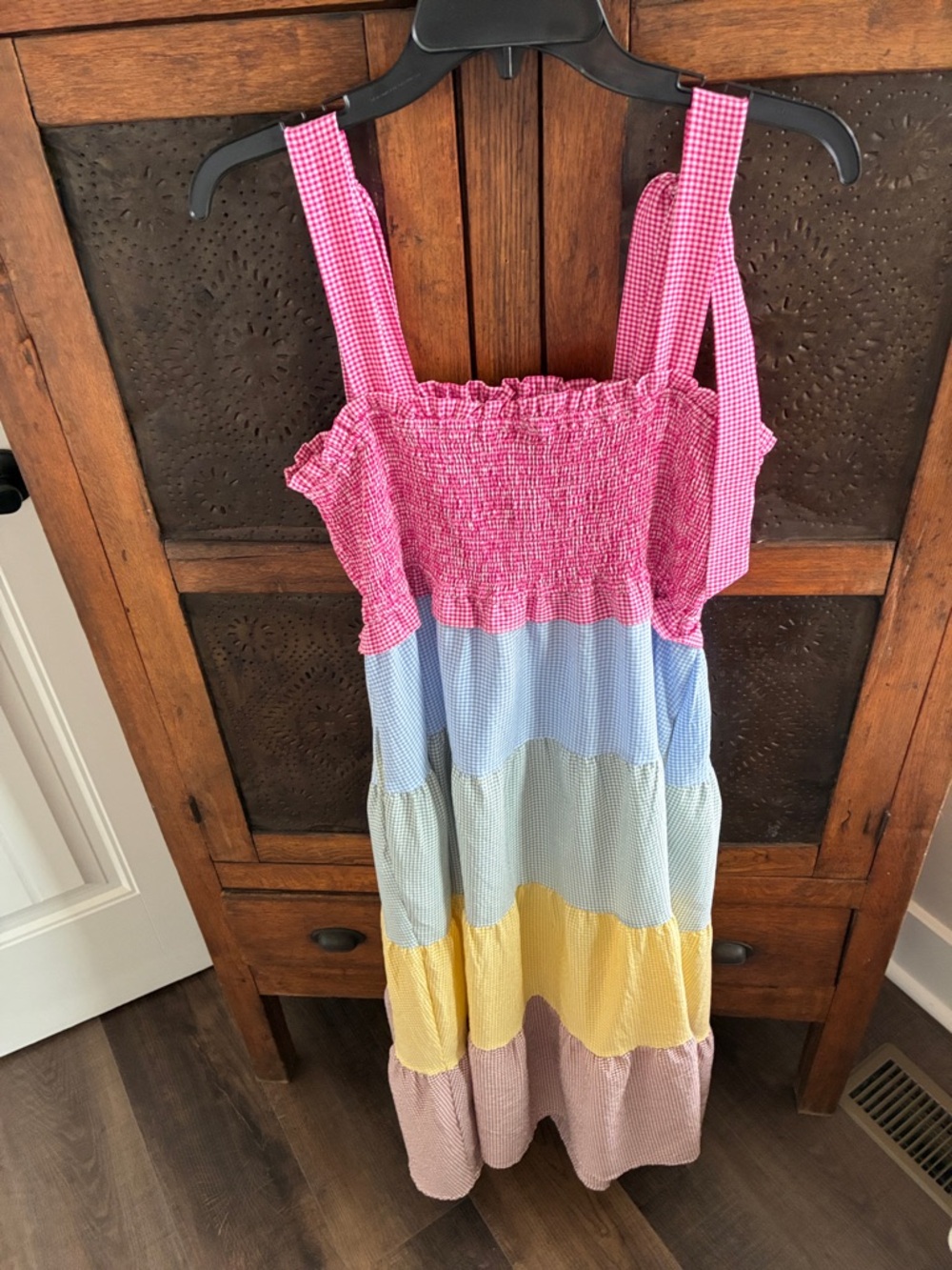 JODIFL Pink Multi-Color Tiered Maxi Dress - Picture 5 of 5